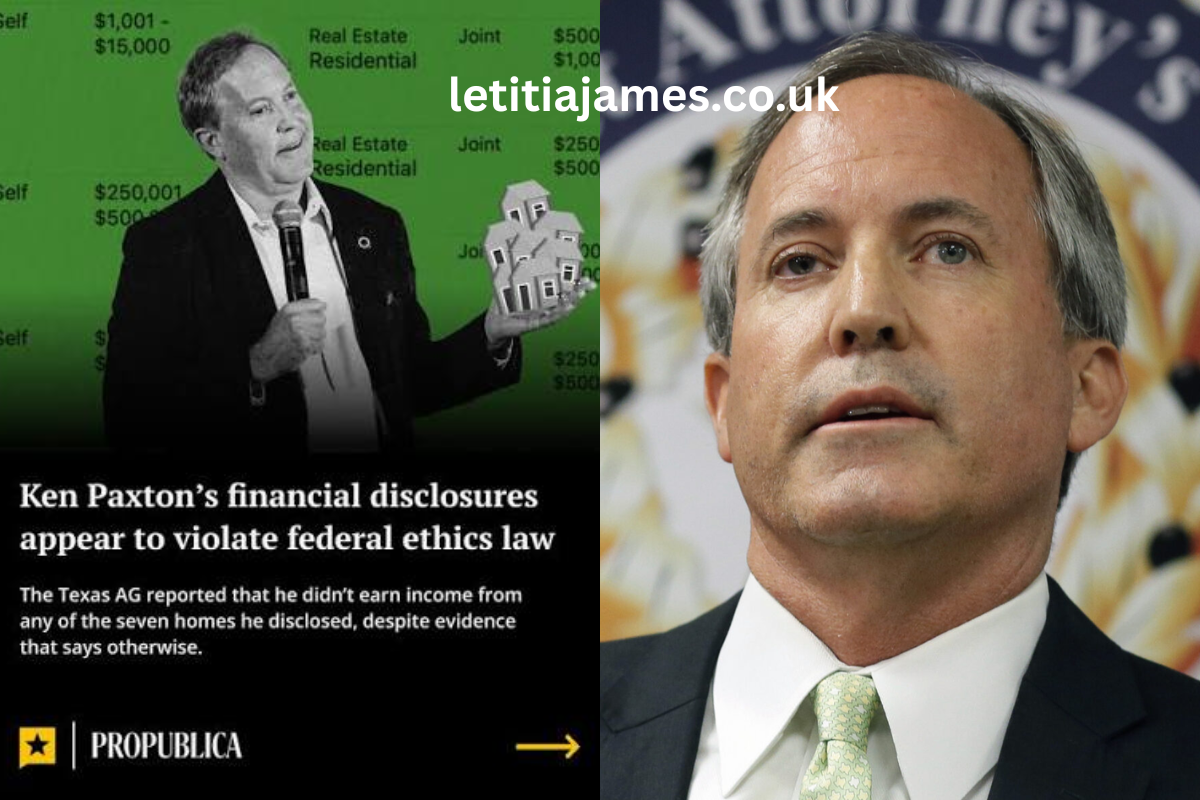 Letitia James and Ken Paxton Legal Dispute